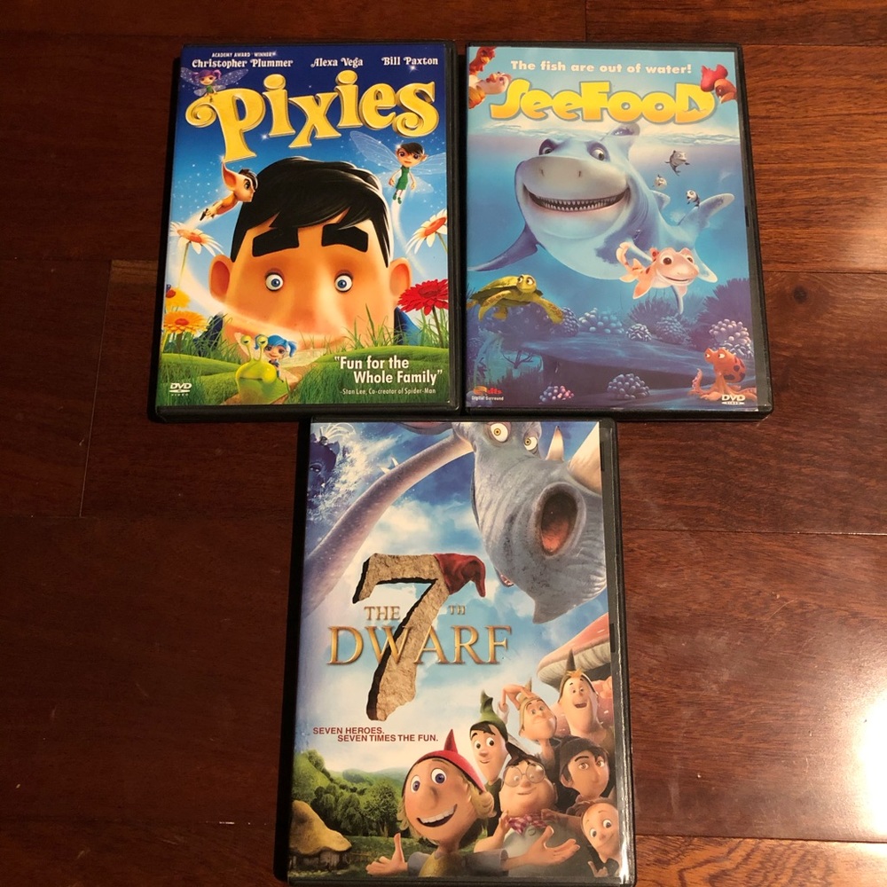 3 lot DVDs movies for kids